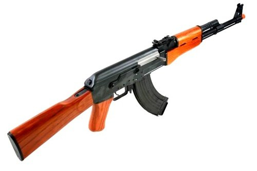 KALASHNIKOV AK47 AEG BLOWBACK FULL METAL / REAL WOOD – BLACK / BROWN 12916