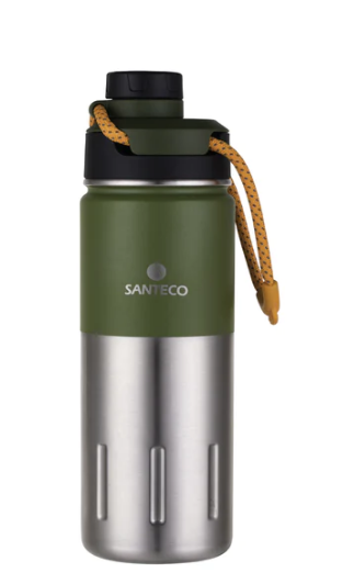 SANTECO Ktwo Sports Bottle, 500ml, Stainless Steel, Vacuum Insulated